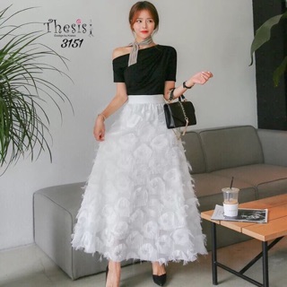 DABAgirl Korea Fluffy Long Skirt(เช็คเมื่อพร้อมโอน)