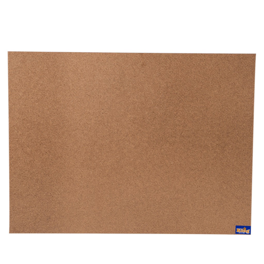 King ไม้ฮาร์ดบอร์ด สีน้ำตาล มีพื้นที่ผิว 2 ด้านต่างกันคือผิวเรียบและด้านตะแกรง