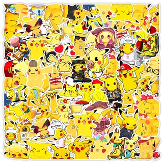 ❉ Pikachu Series 01 - Anime Pokemon Go Character สติ๊กเกอร์ ❉ 50Pcs/Set Fashion DIY Decals Doodle สติ๊กเกอร์