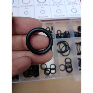 ชุดยางโอริงสีดำ Black color O-Ring จำนวน 225pcs มี 18 ขนาด