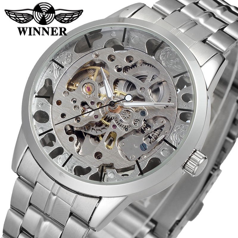 ♕โรงงานนาฬิกา T-WINNER ผู้ชนะ Hollow Men s Automatic Mechanical นาฬิกาผู้ชาย Automatic Mechanical Wa