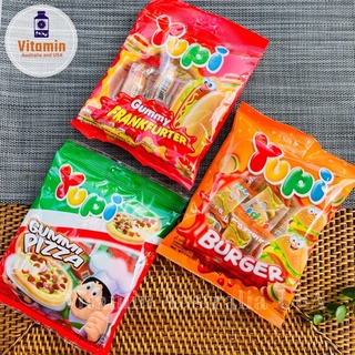 Yupi mini Gummies ยูปี้ กัมมี่ ขนมเยลลี่ มินิพิซซ่า มินิฮอทดอค และ มินิแฮมเบอร์เกอร์ จากประเทศอินโดนิเซีย