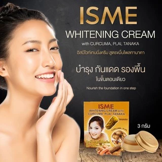 ISME อิสมี ครีมทานาคา ครีมบำรุงผิวหน้าขาว ขมิ้นไพล ทานาคา (3 กรัม) CREAM WITH CURCUMA, PLAI, TANAKA