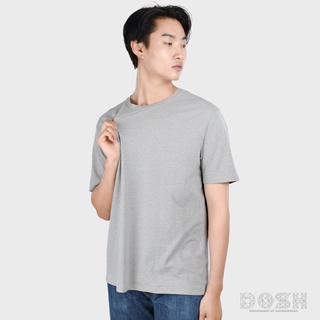 เสื้อยืดสีขาว เสื้อยืด DOSH:UNISEX T-SHIRTSเสื้อยืด คอกลม แขนสั้น สีเทาอ่อน ULTRA-Tรุ่น FUMT5001-GY