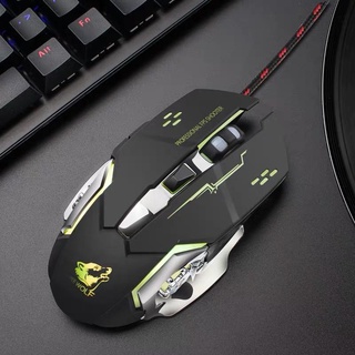 V5 Optical Macro Key RGB Gaming Mouse เมาส์เกมมิ่ง ออฟติคอล ตั้งมาโครคีย์ได้ ความแม่นยำสูงปรับ DPI 200- 4800