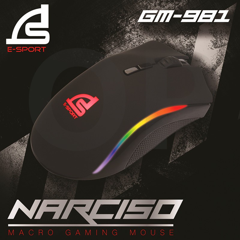 SIGNO E-Sport GM-981 NARCISO Macro Gaming Mouse (เมาส์มาโคร).