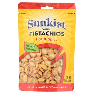 🔥ยอดนิยม!! ซันคิสท์ พิสทาชิโอรสเผ็ด 150กรัม Sunkist In-Shell Hot &amp; Spicy Pistachios 150g