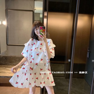 White cherry dress มินิเดรสสีขาว