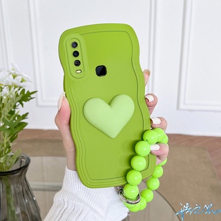 เคสโทรศัพท์มือถือแฟชั่น ลายมัทฉะ 3D สีเขียว สําหรับ Vivo Y11 Y15 Case Y12 Y17 U10 Y33S Y21T Y33T Y21 V9 Y85 V20 Pro S1 Y19 Y20 Y20i Y12S Y12A Y20S