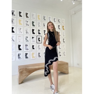 Jollybevy Ocean wave dress