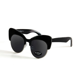 AJ Morgan Sass Sunglasses Black, Black Lens แว่นกันแดด สีดำ เลนส์ดำ