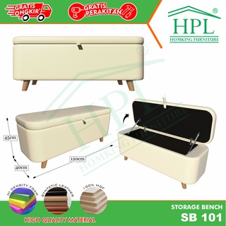 HOMKING Stool storage bench sofa Penyimpanan Serbaguna elegan fungsional