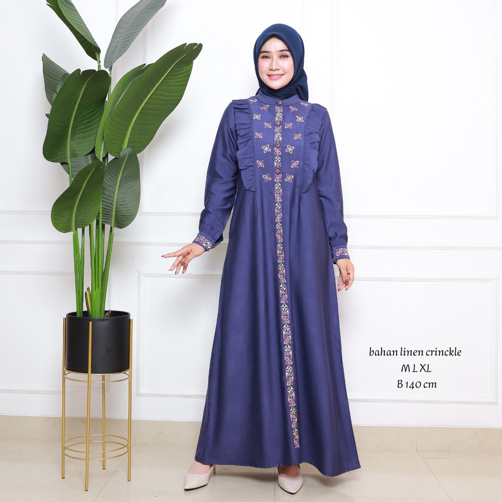 Gamis ปัก / crinkle gamis / gamis / gamis ล่าสุด / gamis ผู้ใหญ่ / gamis สง่างาม