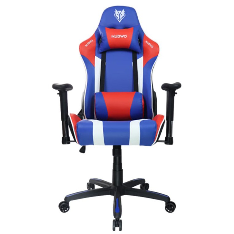 NUBWO GAMING CHAIR (เก้าอี้เกมมิ่ง)  GAMING NBCH-019 (BLUE/WHITE/RED)