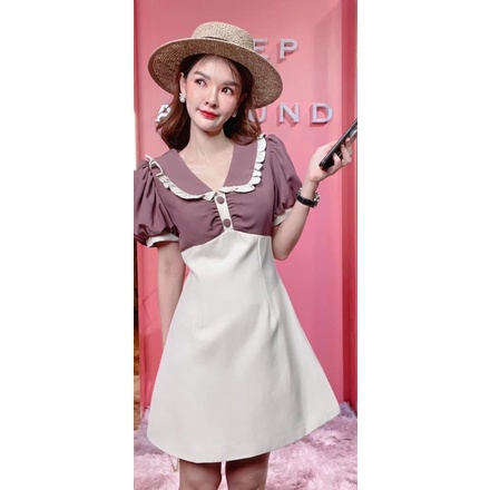 Dress Two tone ป้าย Valley Girl