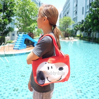 กระเป๋าถือ ติดหน้า Snoopy สนู้ปปี้