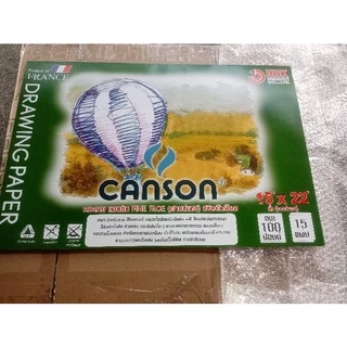 (KTS)สมุดวาดเขียน100ปอนด์ CANSON ใกล้เคียงA2(15x22)-ปกเขียวเข้ม 600691 FINE FACE