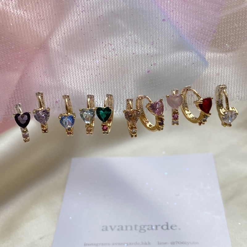 Avantgarde.bkk  🧼restock!🪞Superb heart hoop (brass+18K)✨ ต่างหูห่วงรูปหัวใจ best seller