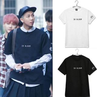 เสื้อยืดแขนสั้นพิมพ์ลาย Bloom Bts Bt21 Taehyung Suga Jungkook Jimin Jin Rm Jhope สําหรับผู้ชาย