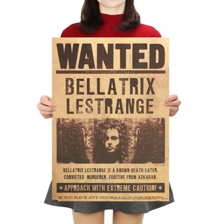 Dlkklb Wanted Bellatrix Lestrange โปสเตอร์คราฟท์สไตล์วินเทจขนาด 42X30 ซม