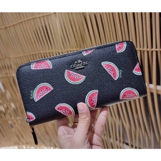 COACH C3111 ACCORDION ZIP WALLET WITH WATERMELON PRINTT