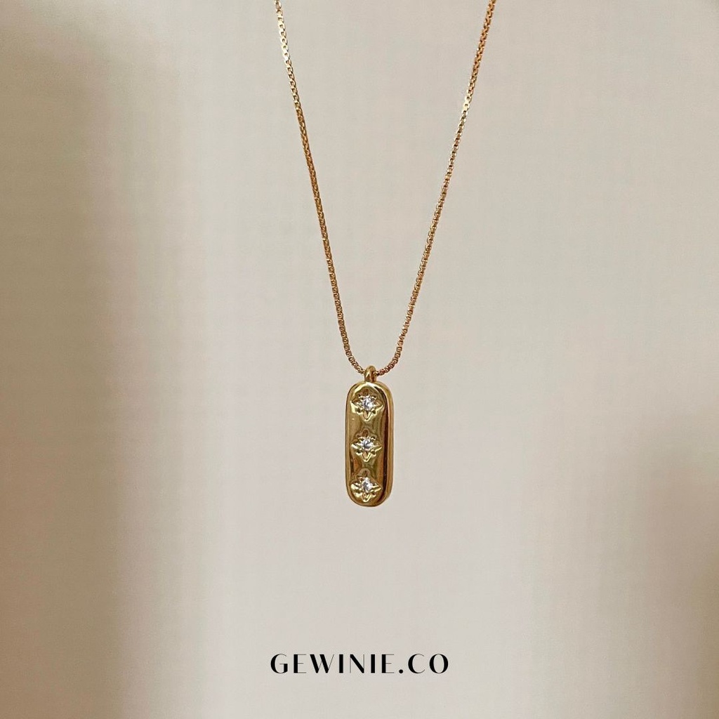 Gewinie.co - Sparkling Necklace (สร้อย flat chain)