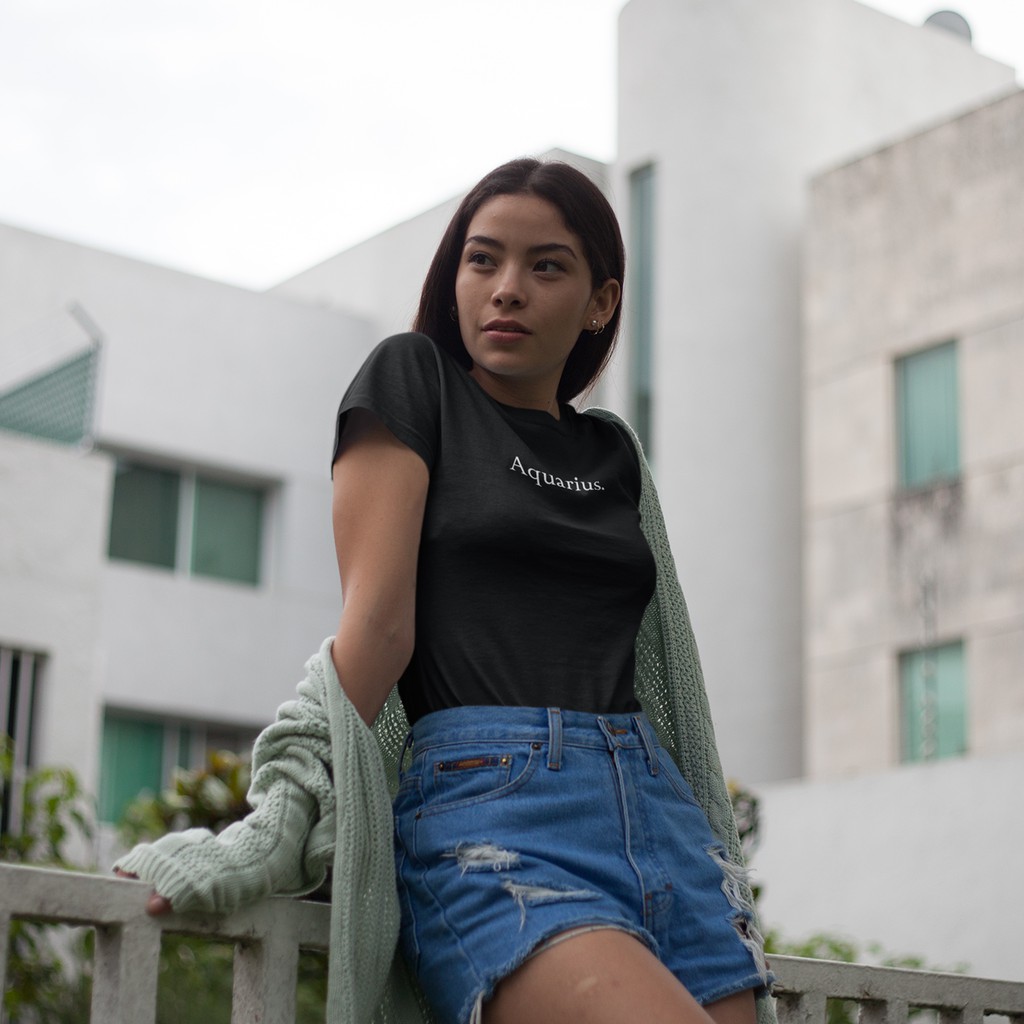 เสื้อยืดราศี "Aquarius" - เสื้อยืด Aquarius/เสื้อ Zodiac/เสื้อยืด Zodiac/เสื้อยืด Aquarius