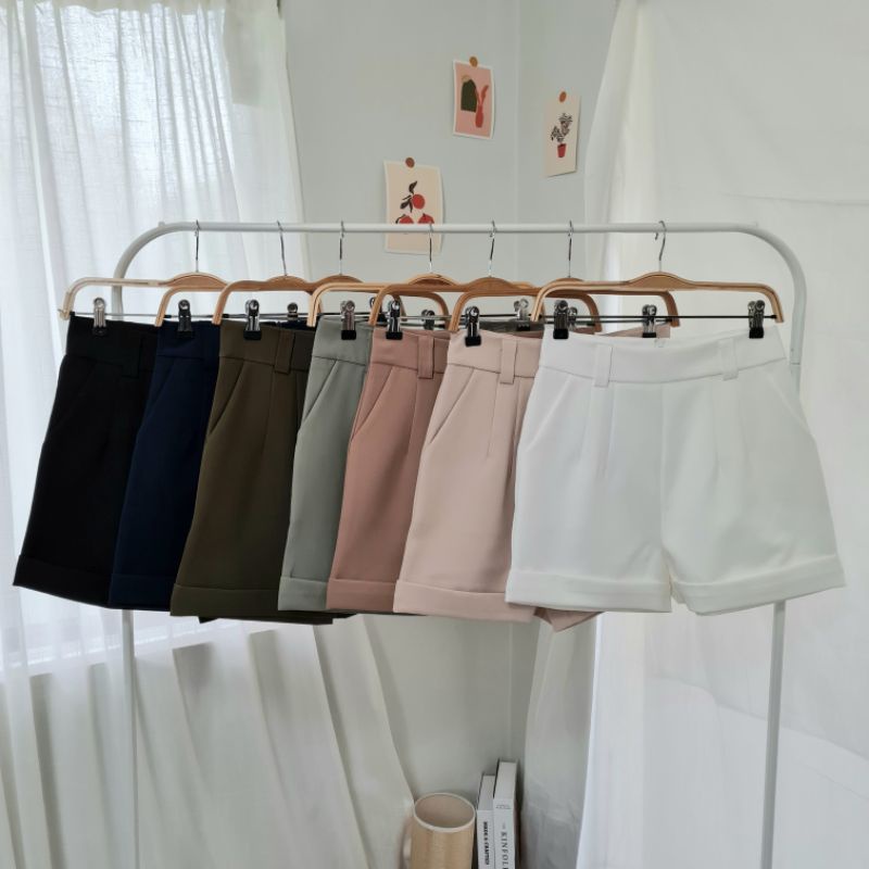[ M19 ] WARA ขาสั้นผ้าไมโคร ขาเบิ้ล พร้อมส่ง
