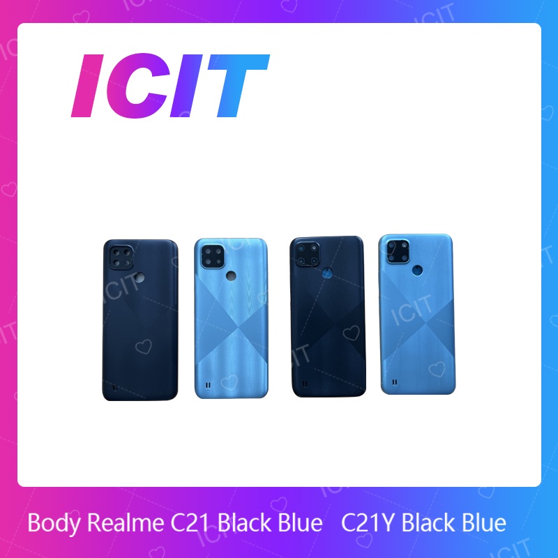 Re C21Y อะไหล่บอดี้ เคสกลางพร้อมฝาหลัง Body For  Realme C21Y  อะไหล่มือถือ ICIT 2020