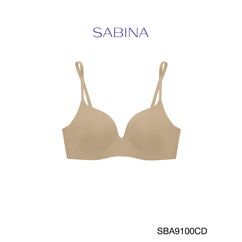 SABINA BRALESS เสื้อชั้นใน รุ่น DOOMM DOOMM (ไร้โครง) รหัส SBA9100CD สีเนื้อเข้ม
