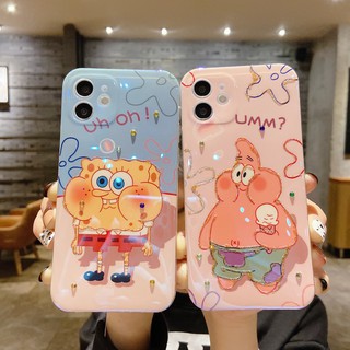 แฟชั่น การ์ตูน น่ารัก SpongeBob เพชร เคส iPhone 14 max 13 pro max 12 pro max 12 mini 11 pro max se 2020 เคสมือถือ เคส ไอโฟน ip 7p 8plus 7plus 7 8 xr xs x max case ใหม่ หญิง คู่ ซิลิก้าเจล เปลือกนิ่ม เคส