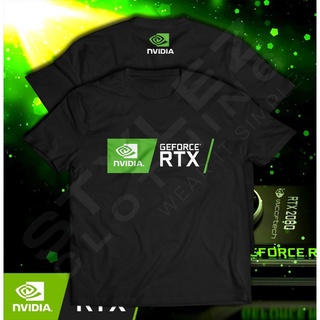 ระบายอากาศได้ เสื้อยืดสีขาวผู้ชาย - เสื้อยืด NVIDIA GEFORCE RTX