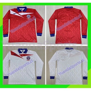 เสื้อกีฬาแขนสั้น ลายทีมชาติฟุตบอล Chile 1998 98 ชุดเหย้า สไตล์เรโทร