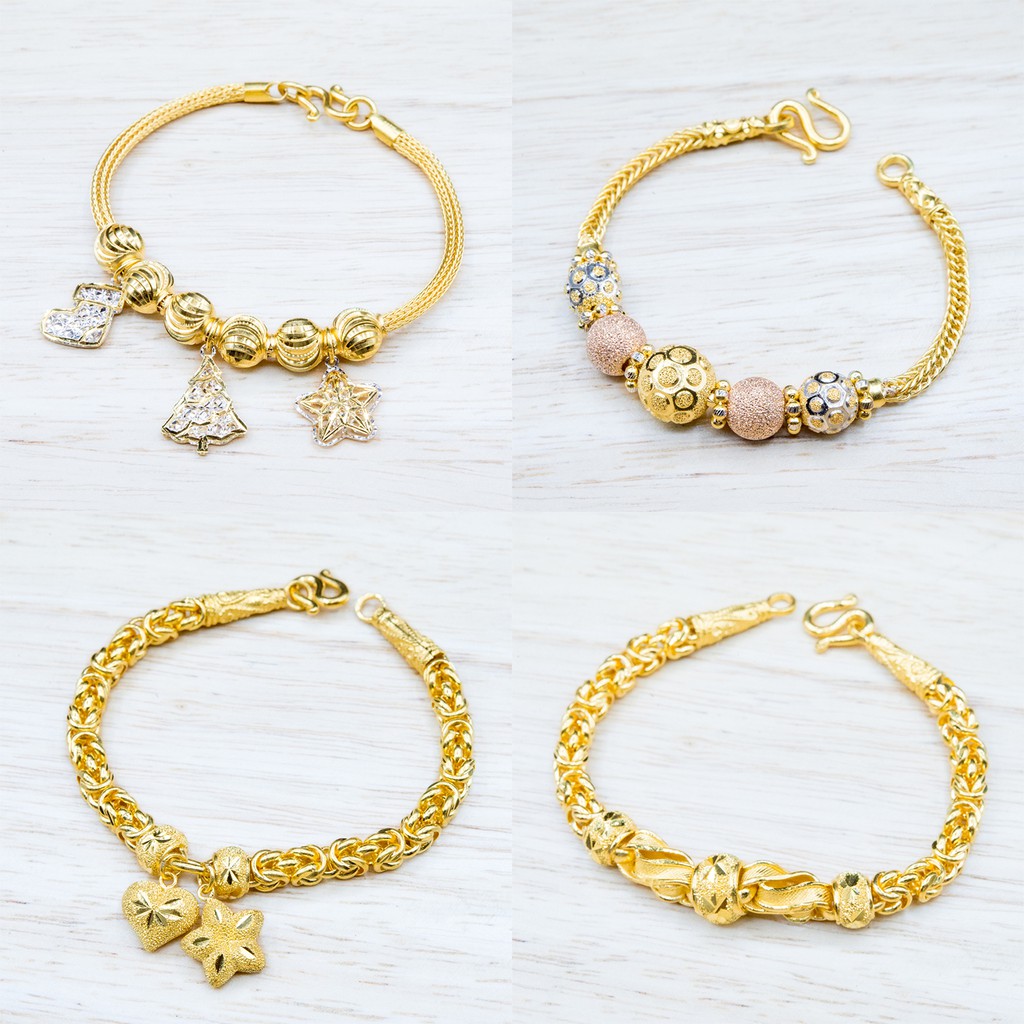 YHLG [ผ่อนได้] สร้อยมือทอง น้ำหนัก 1 บาท [มีหลายแบบให้เลือก]