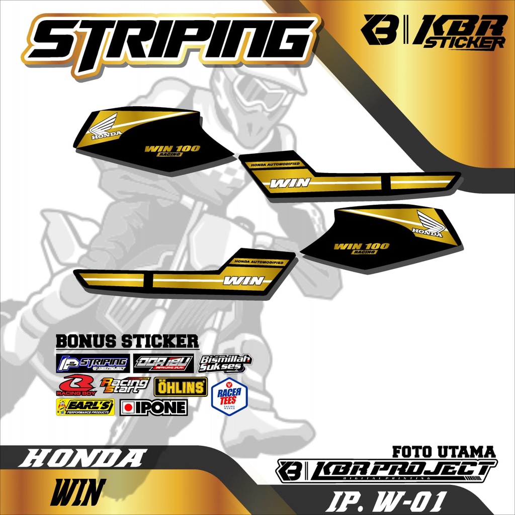 WIN STICKER STRIPING HONDA WIN MOTORCYCLE การออกแบบล่าสุดหลากหลาย01