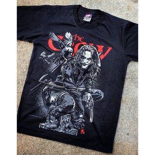 PG 10 THE CROW Premium Grade T-shirt เสื้อยืด สกรีนลาย Silk Screen ไม่หลุดร่อน ผ้าหนานุ่ม ไม่หดไม่ย้วย S M L XL XXL