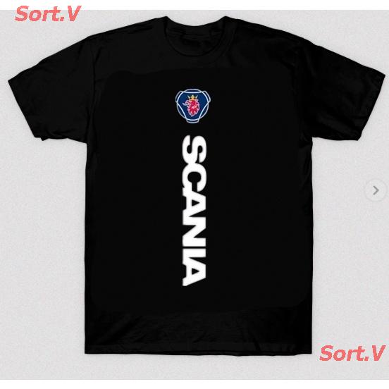 【🔥🔥】Sort.V New Scania Scania Saab Car Ins เสื้อยืดแขนสั้นเนื้อผ้าฝ้ายสําหรับผู้ชาย เสื้อยืดพิมพ์ลาย