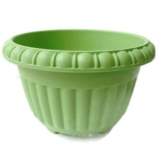 papamami Round shape Plastic Pot no.5กระถางปลูกต้นไม้10นิ้ว สีเขียวอ่อน (10ใบ)