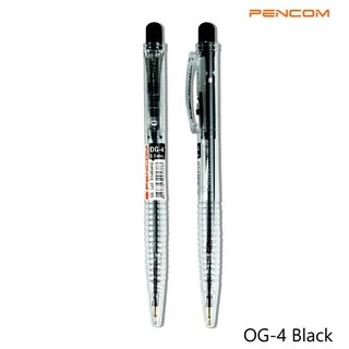 Pencom OG04-BK ปากกาหมึกน้ำมันแบบกดสีดำ (รับใบเสร็จรบกวนแจ้งในหมายเหตุ)