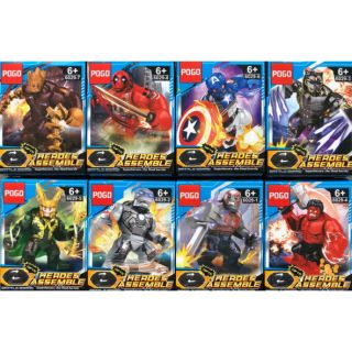 🚚🆓ส่งฟรีEMSไม่ต้องใช้โค้ด POGO 6029 AVENGERS Bigfigs set 8 กล่อง (เลโก้จีน อเวนเจอร์ส บิ้กฟิก)