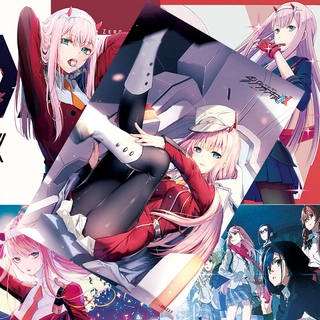 8pcs HD poster animation DARLING in the FRANXX poster new anime HD surrounding dormitory room wall stickers wallpaper