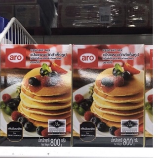 แป้งแพนเค้ก 800 กรัม aro เอโร่ แป้งทำแพนเค้ก แป้งทำขนม แป้งขนม แป้ง แพนเค้ก Pancake Mix Flour Powder Bakery แป้งสำเร็จ