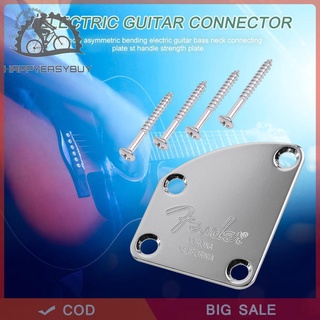 ★Promotion★Electric Guitar Neck Joint Back Plate w/4 Screws for Bass Replacement Parts