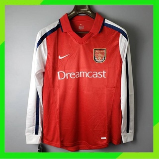 เสื้อกีฬาแขนยาว ลายทีมฟุตบอล Arsenal 2000 ชุดเหย้า สไตล์เรโทร