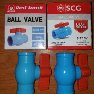 บอลวาล์ว 4 หุนและ 6 หุนยี่ห้อ Red Hand คู่แฝดตราช้าง scg