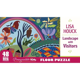 [จัดส่งฟรี] Floor Jigsaw ยี่ห้อ Pomegranate ภาพ Landscape with Visitors โดย Lisa Houck จำนวน 48 ชิ้น