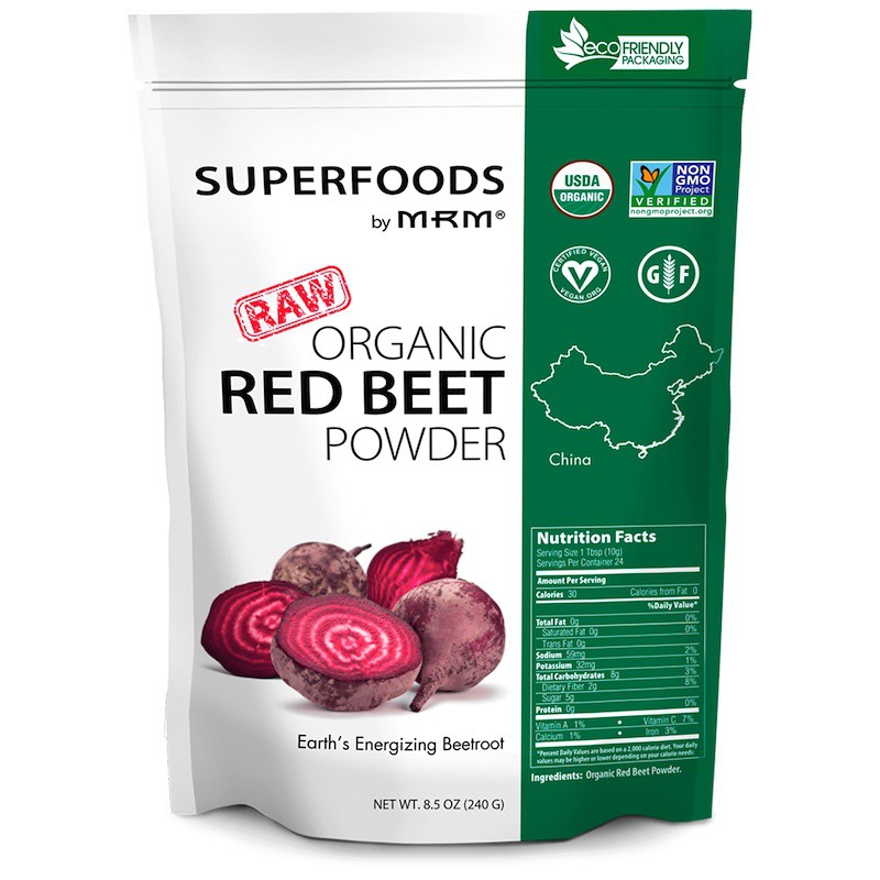 พร้อมส่ง ผงบีทรูท ออแกนิก RAW Organic Red Beet Powder 8.5 oz (240 g