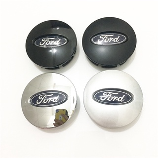 ฝาครอบล้อรถยนต์ 4 ล้อ ลายโลโก้ Ford 65 มม. สีดํา สีเงิน สําหรับ Ford