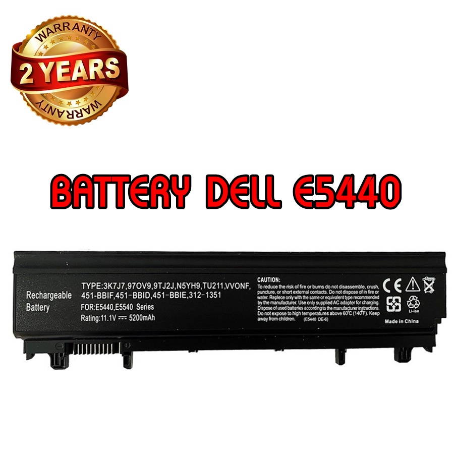 Dell แบตเตอรี่ รุ่น E5440 E5540 (VJXMC VV0NF N5YH9 0K8HC 7W6K0 CXF66 FT6D9) Battery Notebook แบตเตอร