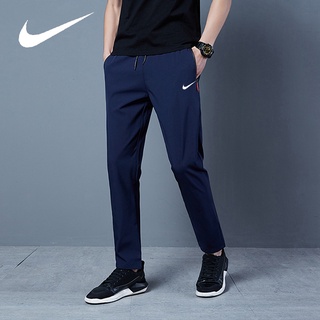 Nike กางเกงกีฬาขายาว ผ้าเรยอน มีซิป แห้งเร็ว ทรงหลวม ทนต่อการเสียดสี สําหรับผู้ชาย ไซซ์ 5XL